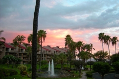 Viewing evening sunset from our condo and lanai