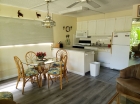 Dining and kitchen area with filtered drinking water