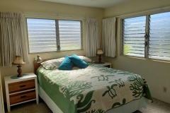 Our Bedroom offers a queen size bed with 3 inch memory foam topper