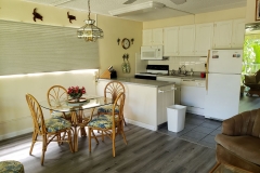Dining and kitchen area with filtered drinking water
