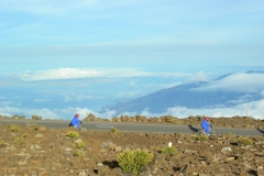 Riding a bicycle from the top of Mt Haleakala to ocean level
