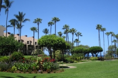 Inner Court yard gardens looking toward the ocean