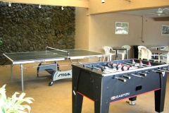 Ping pong and foosball in the pool area