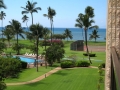Lanai view to pool, tennis and the ocean