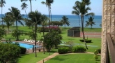 Lanai view to pool, tennis and the ocean